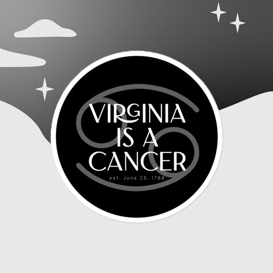 Virginia/Cancer Bubble-Free Sticker