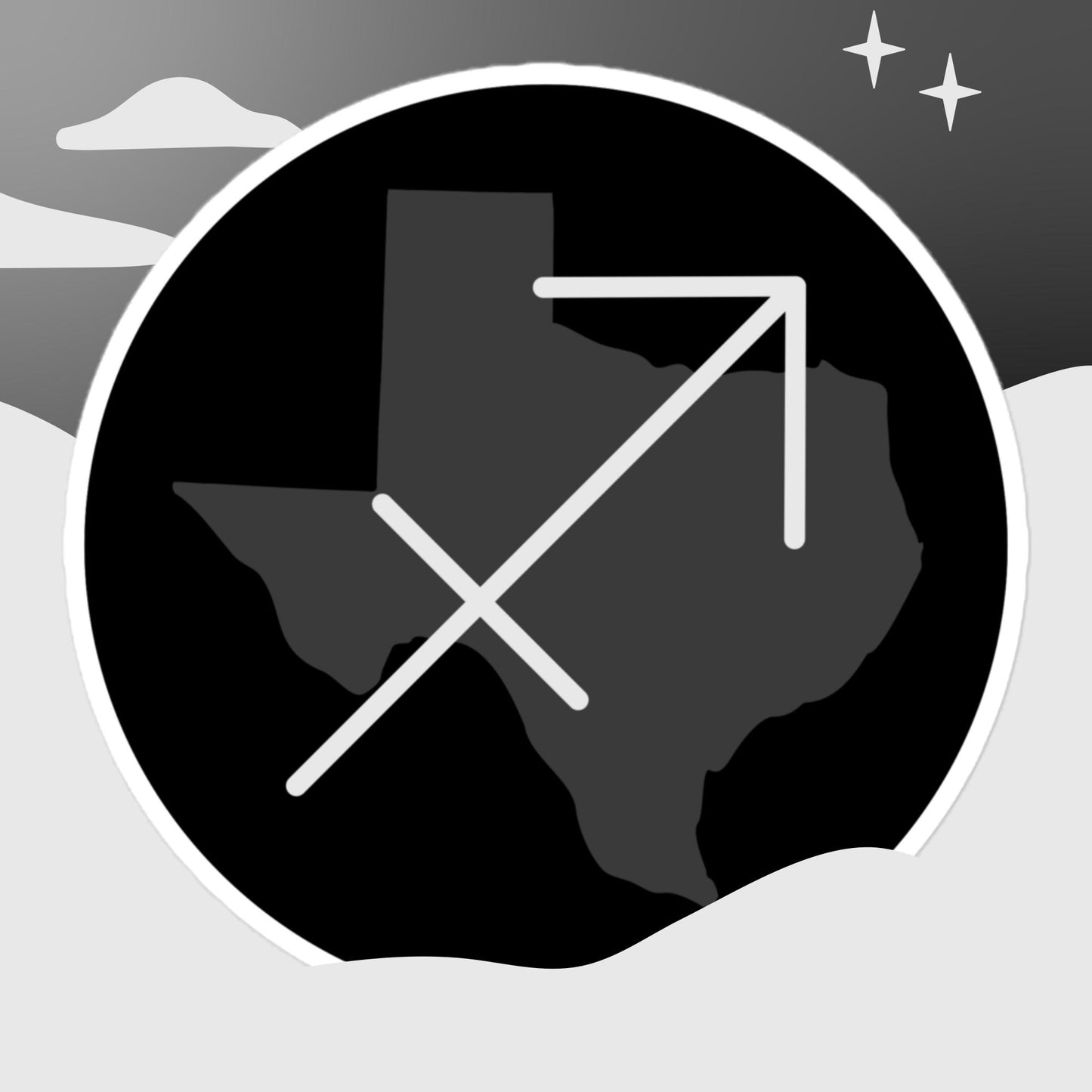 Texas/Sagittarius Bubble-Free Sticker (Zodiac/State)