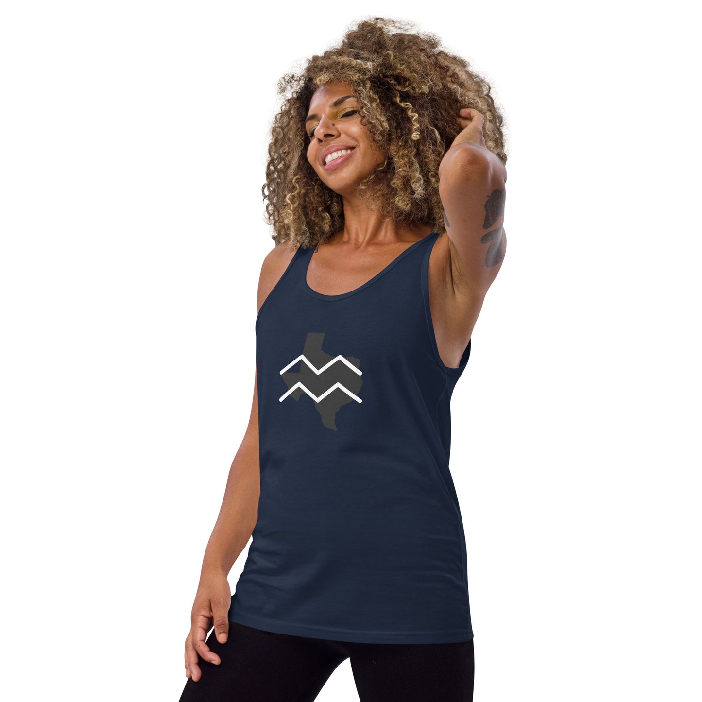 Texas/Aquarius Tank Top (Zodiac/State)