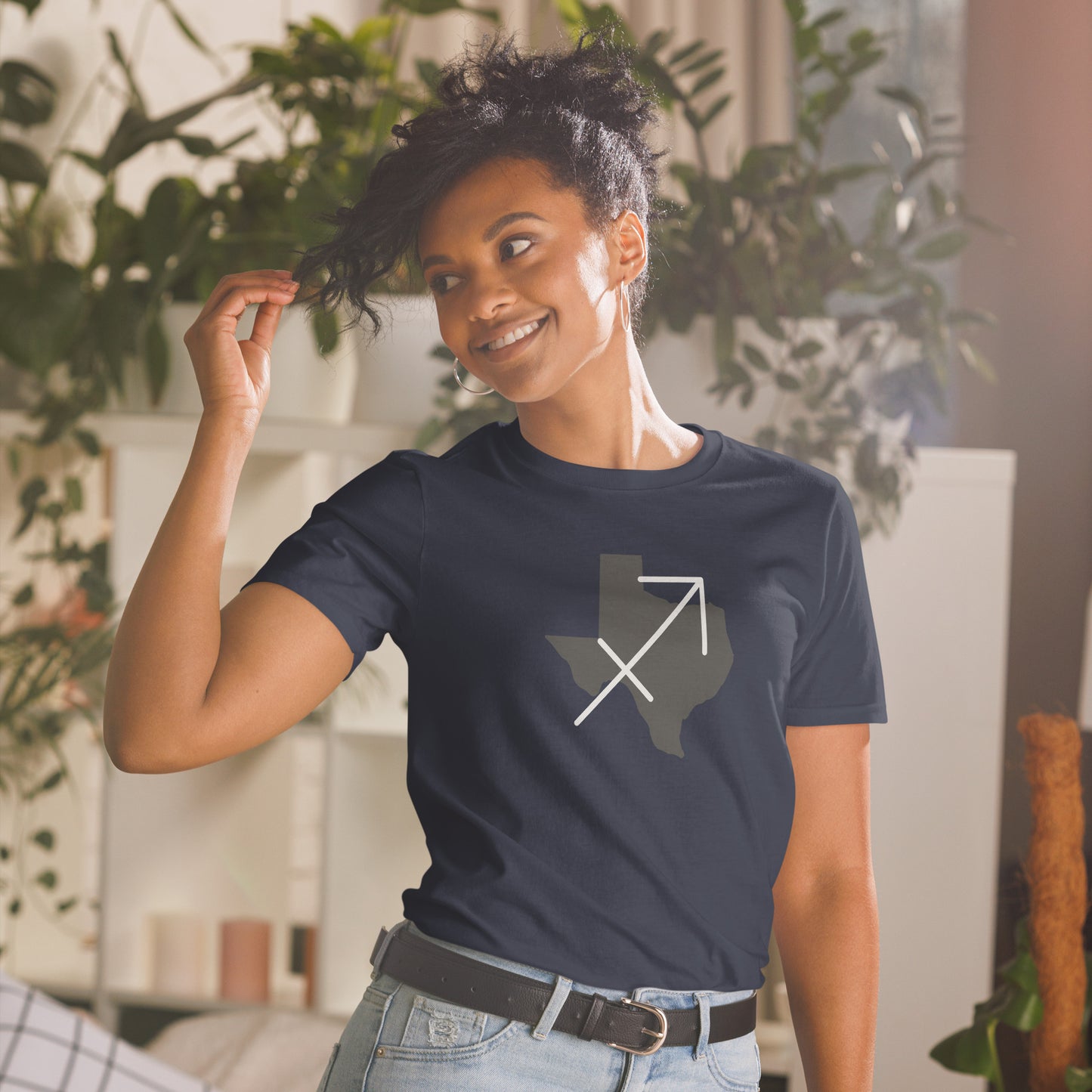 Texas/Sagittarius Short-Sleeve Unisex T-Shirt (Zodiac/State)