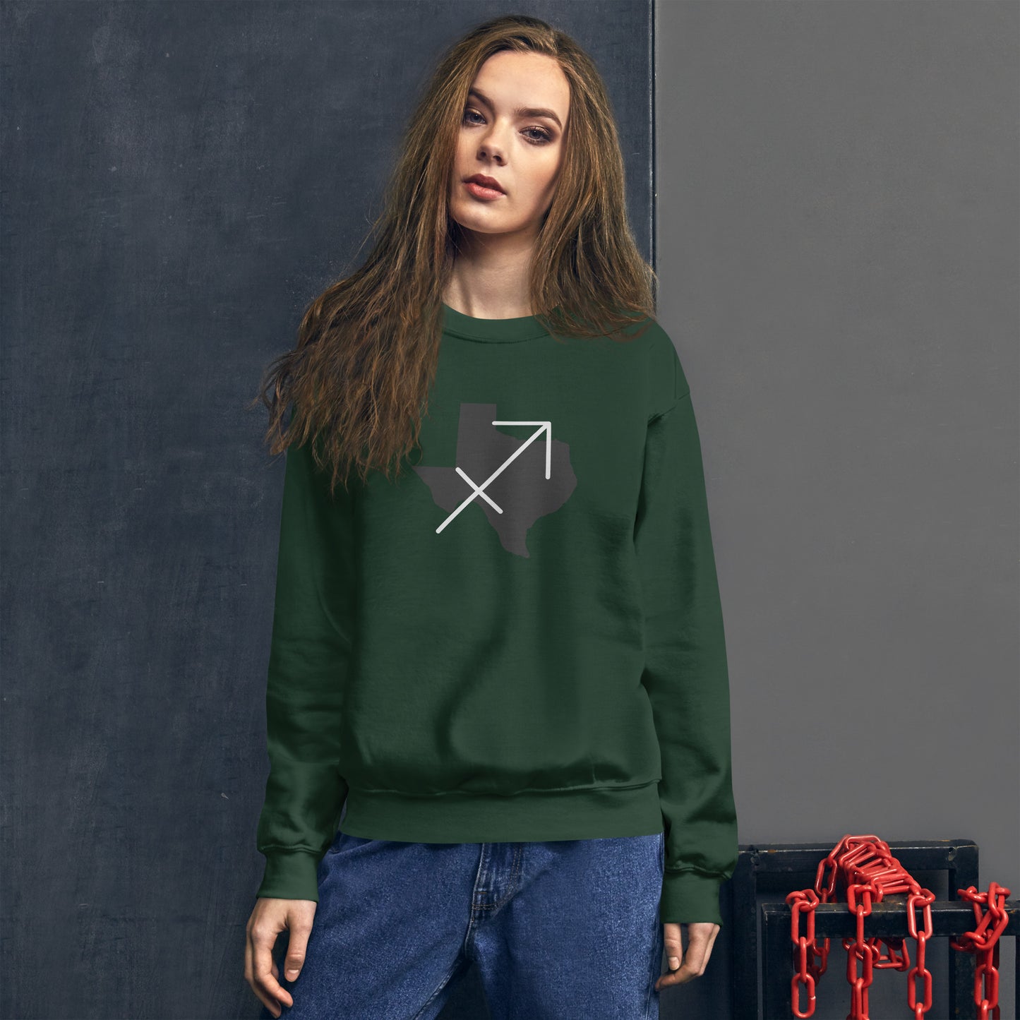 Texas/Sagittarius Unisex Sweatshirt (Zodiac/State)