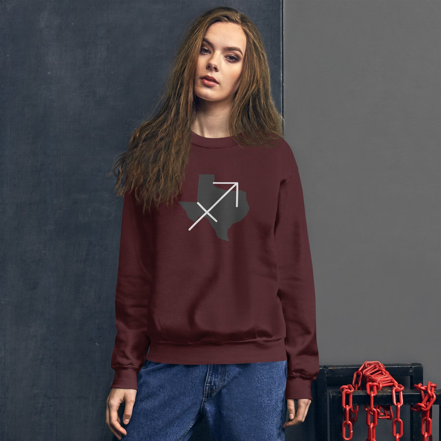 Texas/Sagittarius Unisex Sweatshirt (Zodiac/State)