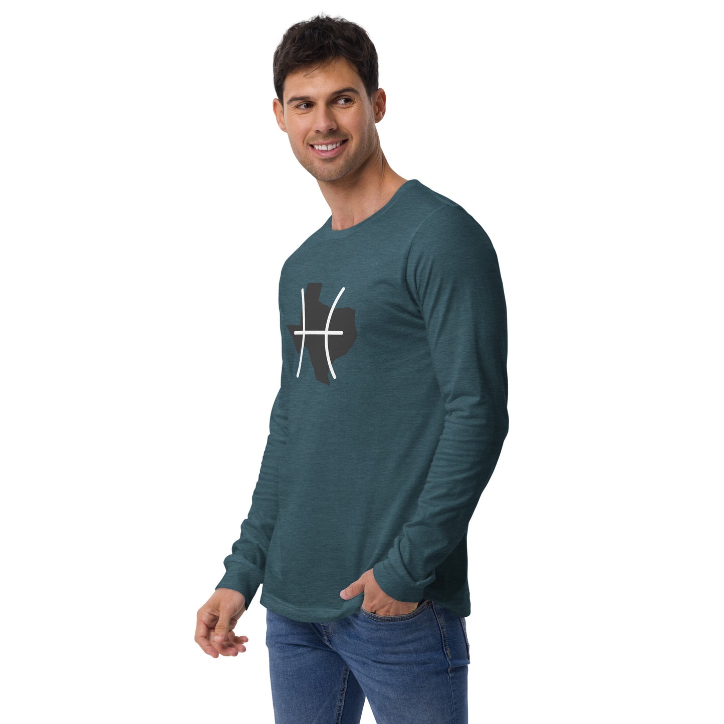 Texas/Pisces Unisex Long Sleeve Tee (Zodiac/State)