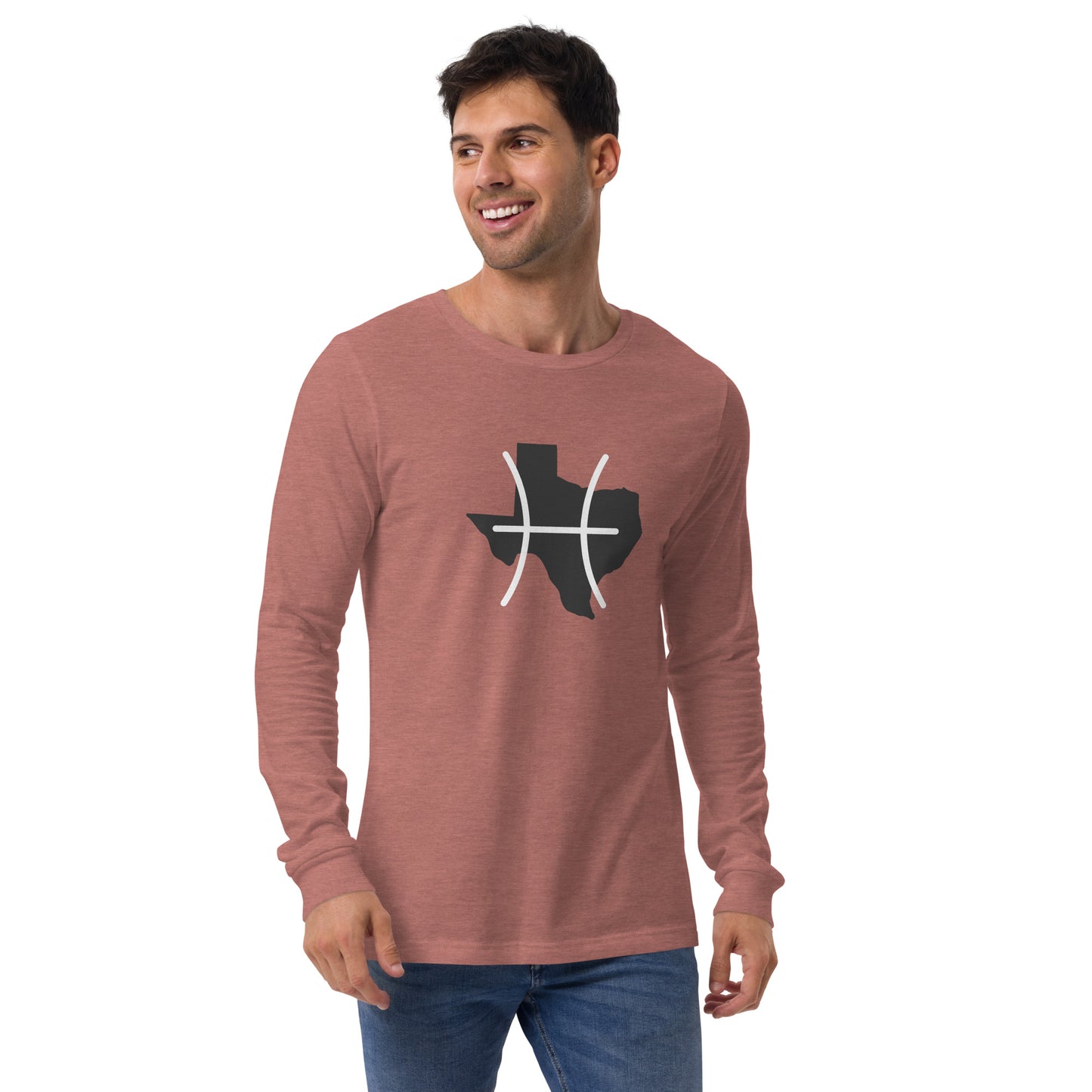 Texas/Pisces Unisex Long Sleeve Tee (Zodiac/State)