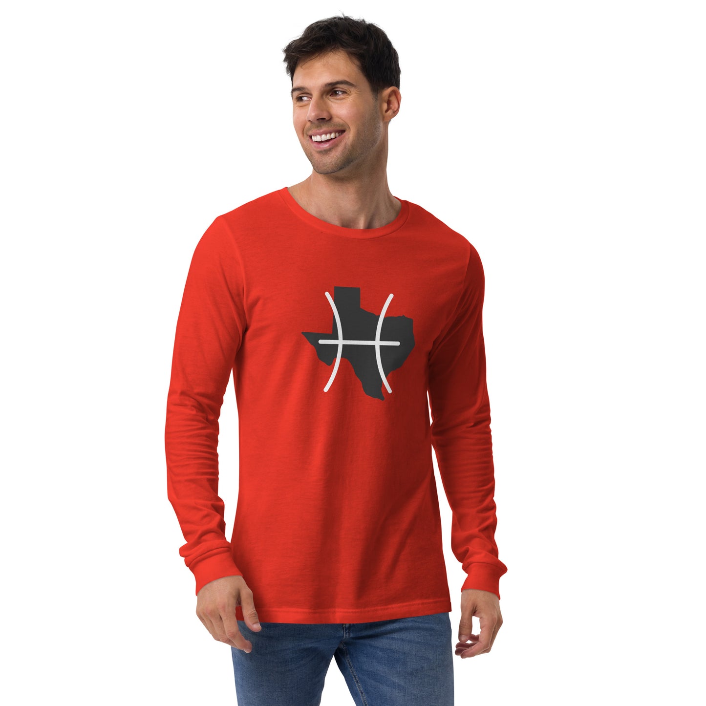 Texas/Pisces Unisex Long Sleeve Tee (Zodiac/State)