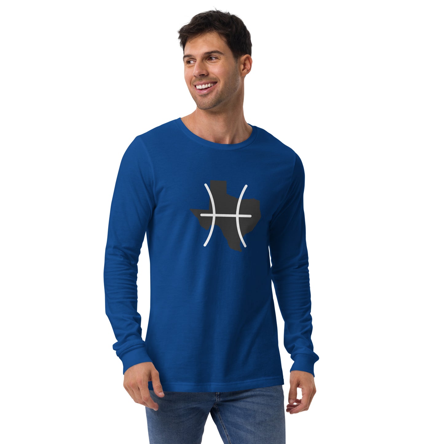 Texas/Pisces Unisex Long Sleeve Tee (Zodiac/State)